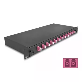 DeLOCK obudowa splice'owa światłowodowa 67005 Czarna Metal 482x220x44mm