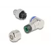 DeLOCK M12 Connector A-coded 3 pin male 90° kątowy metal