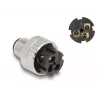 DeLOCK M12 Connector A-coded 3 pin male 90° kątowy metal