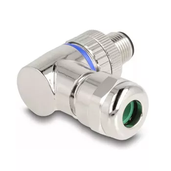 DeLOCK M12 Connector A-coded 3 pin male 90° kątowy metal