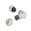 DeLOCK M12 Connector A-coded 3 pin female 90° kątowy metal
