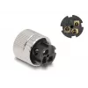 DeLOCK M12 Connector A-coded 3 pin female 90° kątowy metal