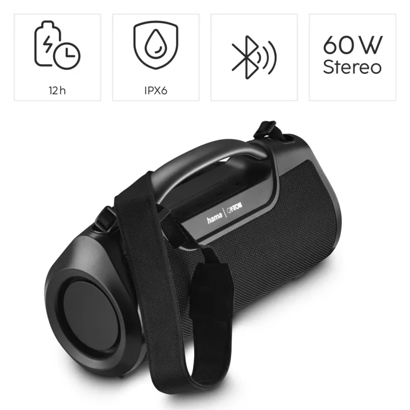 Hama Mate Pro głośnik przenośny stereo Czarny 60 W