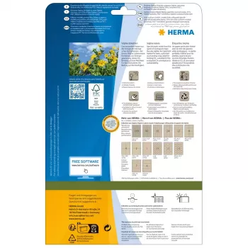 Etykieta samoprzylepna HERMA 10763 Trwały Brązowy 360 szt. Eliptyczna 63,5x42,3mm