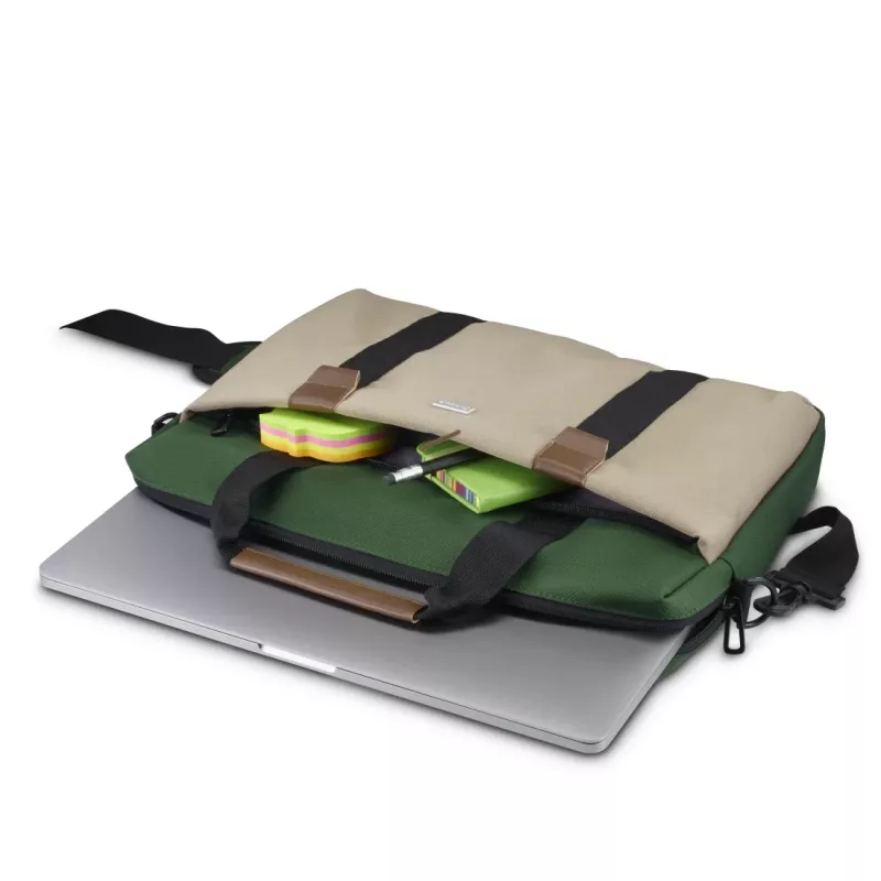 Hama Silvan 35.8 cm (14.1 inch) Toploader bag Beige, zielony