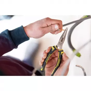 Szczypce półokrągłe Stanley FATMAX 1/2 Round Nose Pliers Czarny żółty