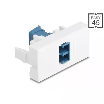 DeLOCK 90876 adapter złącza LC Duplex niebieski biały