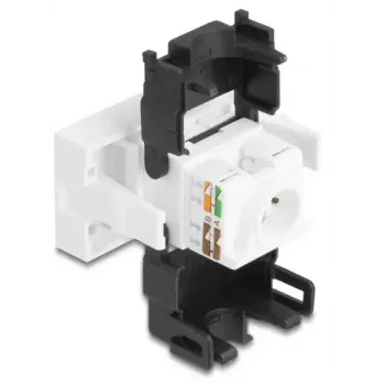 DeLOCK 90879 zmieniacz płci kabla RJ45 LSA 180° Czarny Biały