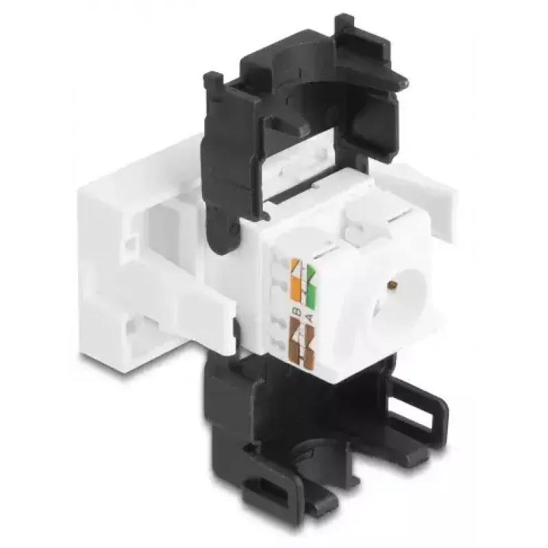 DeLOCK 90879 zmieniacz płci kabla RJ45 LSA 180° Czarny Biały