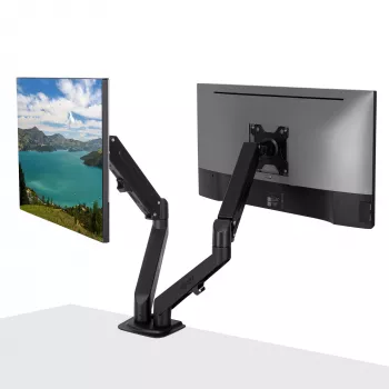 Lindy 40708 uchwyt / podstawa pod monitor 68,6 cm (27 cali) Biurkowy Czarny