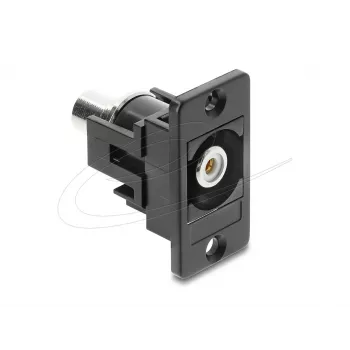 Moduł Keystone DELOCK 91112 — płaski RCA na RCA, czarny/biały