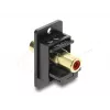 Moduł Keystone DELOCK 91114 — RCA na RCA, płaska konstrukcja, czarny/czerwony