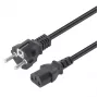 Przewód zasilający Manhattan, wtyczka Euro 2-pin (CEE 7/4 Schuko) do C13 żeńska (kabel zasilający), 5 m, 10 A, czarny, dożywotnia gwarancja