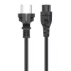 Manhattan Kabel zasilający, wtyczka europejska 2-pin (CEE 7/7 Schuko) do C5 żeńskiego (koniczynka/trijangular), 1m, 2.5A, Przewód, Dożywotnia gwarancja