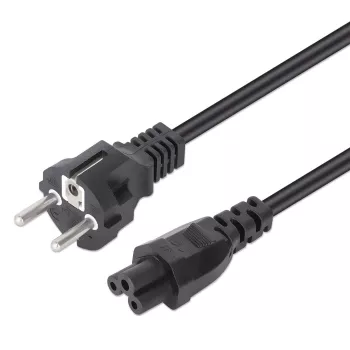 Manhattan Kabel Zasilający, Wtyczka Euro 2-stykowa (CEE 7/4 Schuko) na C5 (żeńska/koniczynka/trójkątna), 3m, 2.5A, Przewód, Dożywotnia Gwarancja