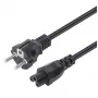 Manhattan Kabel Zasilający, Wtyczka Euro 2-stykowa (CEE 7/4 Schuko) na C5 (żeńska/koniczynka/trójkątna), 3m, 2.5A, Przewód, Dożywotnia Gwarancja
