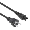 Manhattan Kabel Zasilający, Wtyczka Euro 2-stykowa (CEE 7/4 Schuko) na C5 (żeńska/koniczynka/trójkątna), 3m, 2.5A, Przewód, Dożywotnia Gwarancja