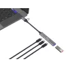 Koncentrator USB 3.2 Gen 1 4-portowy EQUIP — 3× USB‑C + 1× USB‑A, 5 Gbit/s, aluminium, szary