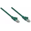 Kabel krosowy sieciowy Intellinet, Cat5e, 20m, zielony, CCA, U/UTP, PVC, RJ45, pozłacane styki, bez zaczepów, z osłoną, dożywotnia gwarancja