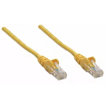 Intellinet Network kabel krosowy, Cat5e, 20m, żółty, CCA, U/UTP, PVC, RJ45, pozłacane styki, zabezpieczenie przed zaczepianiem, osłona, dożywotnia gwarancja
