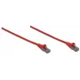 Intellinet Sieciowy kabel krosowy, Cat6, 10m, czerwony, CCA, U/UTP, PVC, RJ45, pozłacane styki, bezzaczepowa osłona, wzmocniona, dożywotnia gwarancja