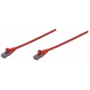 Intellinet Sieciowy kabel krosowy, Cat6, 10m, czerwony, CCA, U/UTP, PVC, RJ45, pozłacane styki, bezzaczepowa osłona, wzmocniona, dożywotnia gwarancja