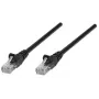 Intellinet Network kabel krosowy, Cat6, 7.5m, czarny, CCA, U/UTP, PVC, RJ45, pozłacane styki, Snagless, z osłonką, dożywotnia gwarancja