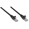Intellinet Network kabel krosowy, Cat6, 7.5m, czarny, CCA, U/UTP, PVC, RJ45, pozłacane styki, Snagless, z osłonką, dożywotnia gwarancja