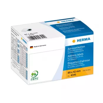 Etykiety adresowe HERMA 4341 89x42 mm białe matowy papier 250 szt.