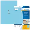 Kolorowe etykiety HERMA A4 210x297 mm niebieskie papier mat 20 szt.