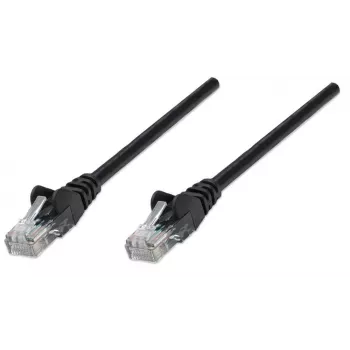 Kabel krosowy Intellinet Network kabel krosowy, Cat5e, 0,5 m, czarny, CCA, U/UTP, PVC, RJ45, pozłacane styki, bezzaczepowa osłona, zabezpieczona, dożywotnia gwarancja