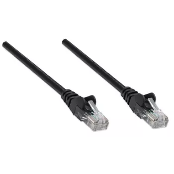 Kabel krosowy Intellinet Network kabel krosowy, Cat5e, 0,5 m, czarny, CCA, U/UTP, PVC, RJ45, pozłacane styki, bezzaczepowa osłona, zabezpieczona, dożywotnia gwarancja
