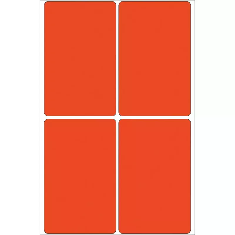 Wielofunkcyjne etykiety HERMA 52x82 mm czerwony papier matowy odręczny napis 128 szt.