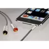 Audio kabel Hama 00080864 1m 3.5mm to 2 x RCA srebrny