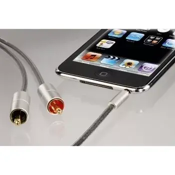 Hama 00080865 kabel audio 2 m 3,5 mm 2 x RCA srebrny