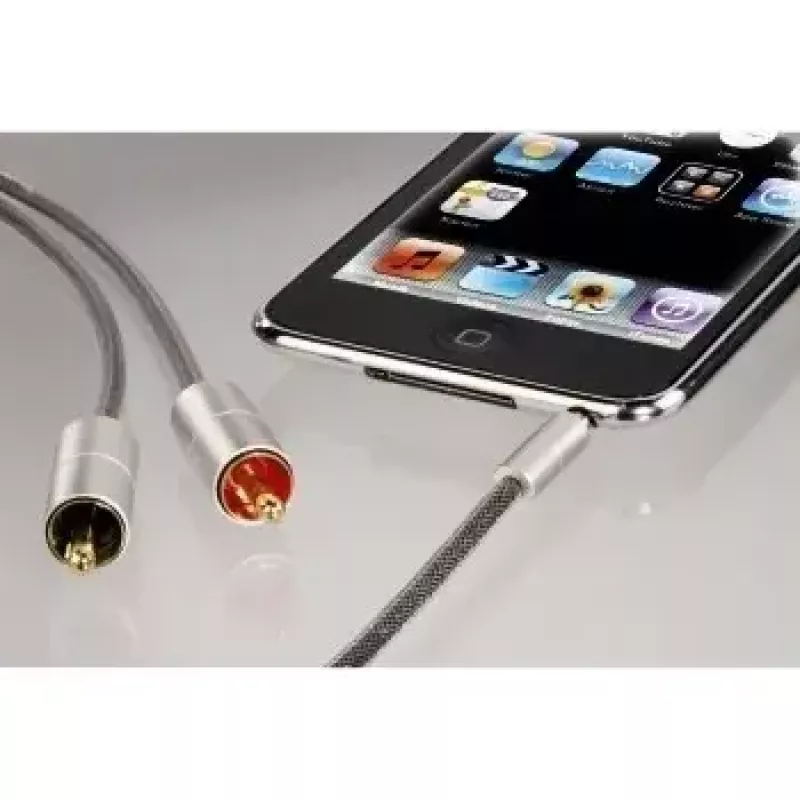 Hama 00080865 kabel audio 2 m 3,5 mm 2 x RCA srebrny