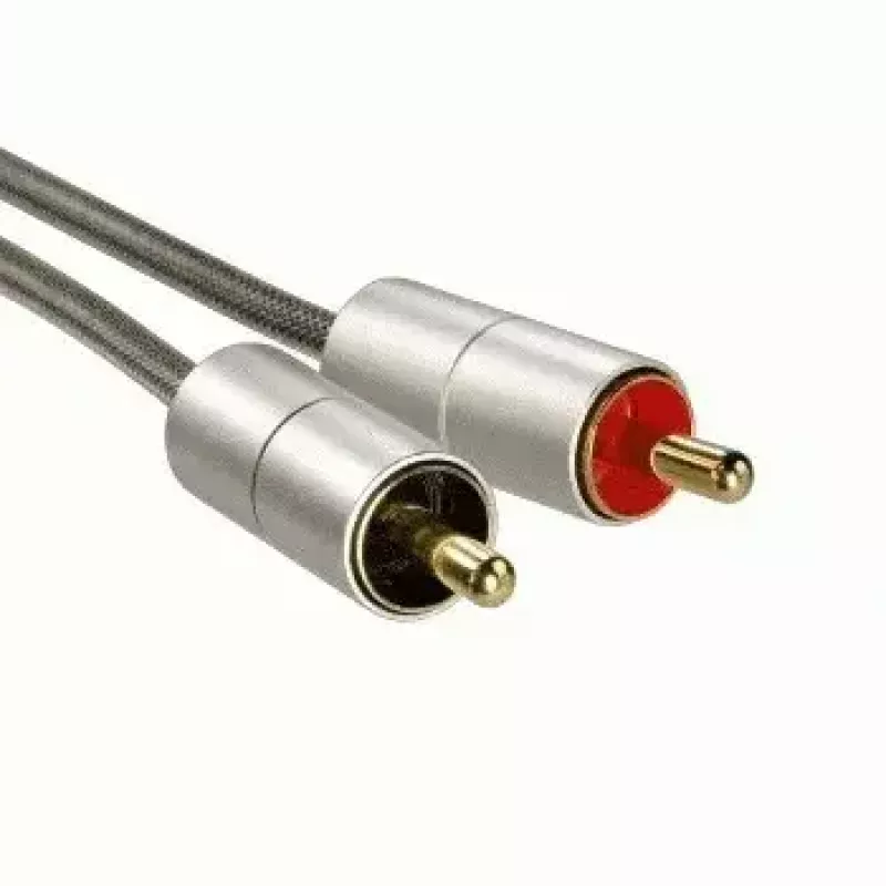 Hama 00080865 kabel audio 2 m 3,5 mm 2 x RCA srebrny