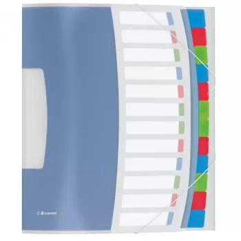 Essele Divider Book Vivida PP 12 zakładek, niebieski, wielokolorowy, polichlorek winylu (PVC), A4, 266 mm, 20 mm, 320 mm