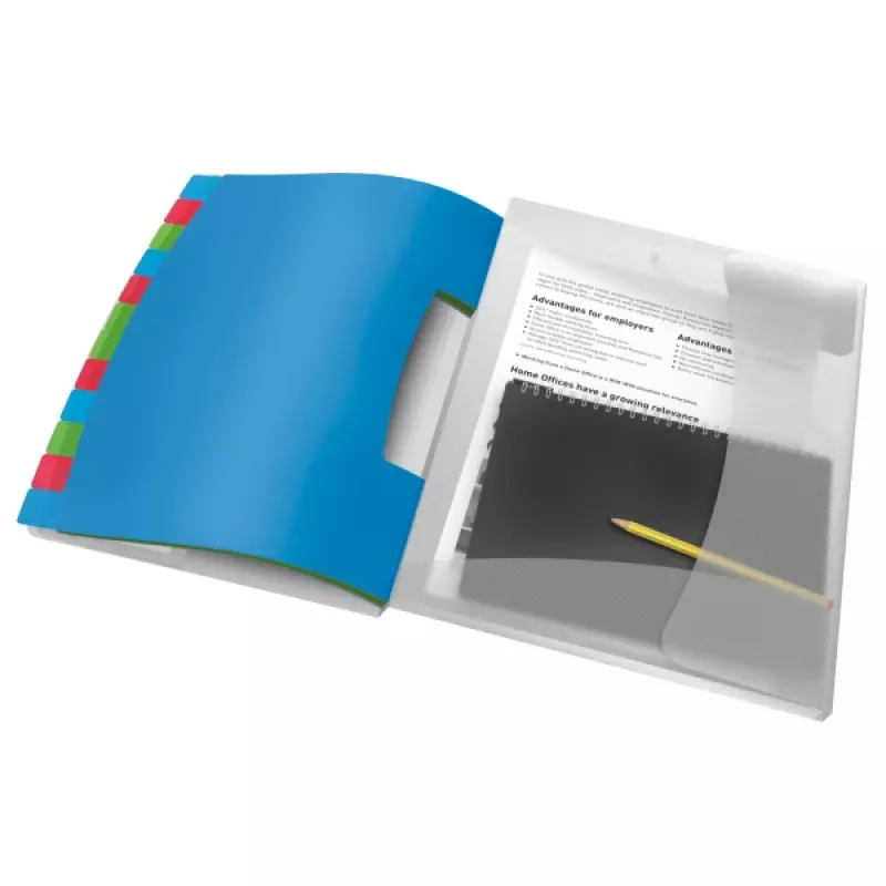 Essele Divider Book Vivida PP 12 zakładek, niebieski, wielokolorowy, polichlorek winylu (PVC), A4, 266 mm, 20 mm, 320 mm