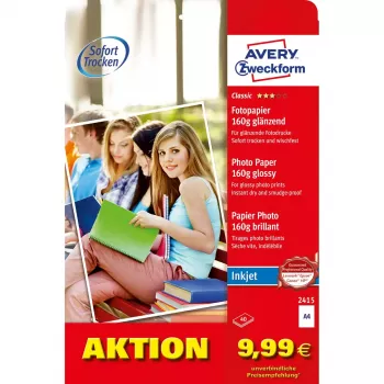 Papier błyszczący Avery Classic Inkjet DIN A4 160g