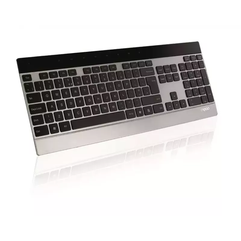 Klawiatura Rapoo E9270P RF Bezprzewodowa QWERTZ Niemiecka Czarna Srebrna