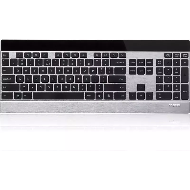Klawiatura Rapoo E9270P RF Bezprzewodowa QWERTZ Niemiecka Czarna Srebrna