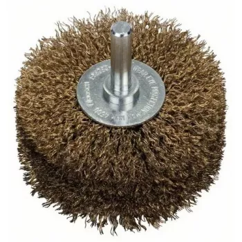 Bosch 2 608 622 130 Szczotka tarczowa, drut falowany mosiężny, 80 mm, trzpień 6 mm