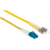 Intellinet światłowodowy kabel krosowy, OS2, LC/ST, 5 m, żółty, duplex, jednomodowy, 9/125 µm, LSZH, włókno, dożywotnia gwarancja