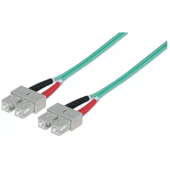 Intellinet kabel światłowodowy krosowy, OM3, SC/SC, 3 m, morski, duplex, wielomodowy, 50/125 µm, LSZH, światłowód, dożywotnia gwarancja