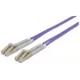 Intellinet Kabel światłowodowy krosowy, OM4, LC/LC, 5 m, fioletowy, duplex, wielomodowy, 50/125 µm, LSZH, światłowód, dożywotnia gwarancja