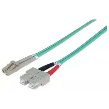 Kabel światłowodowy krosowy Intellinet, OM4, LC/SC, 20m, fioletowy, duplex, wielomodowy, 50/125 µm, LSZH, włókno, dożywotnia gwarancja
