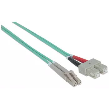 Kabel światłowodowy krosowy Intellinet, OM4, LC/SC, 20m, fioletowy, duplex, wielomodowy, 50/125 µm, LSZH, włókno, dożywotnia gwarancja