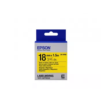 Epson Label Cartridge Magnetic LK-5YB2 Czarny/żółty 18mm (1.5m)