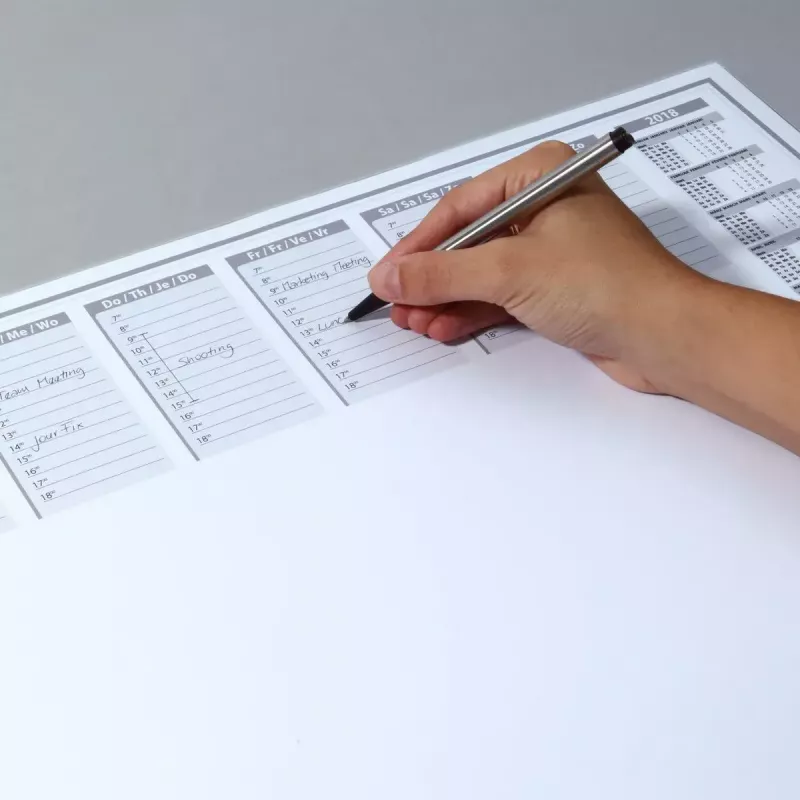 Podkładka na biurko Papier Sigel HO366 Czarny Szary Biały